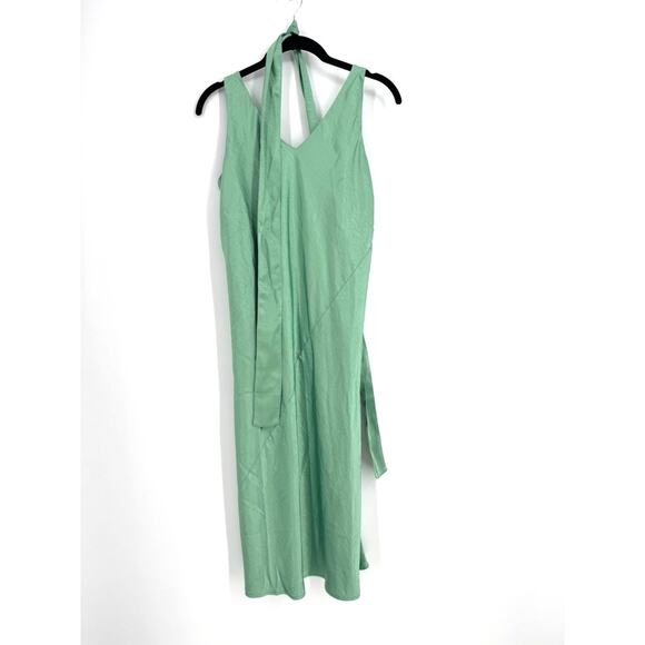 Wildfang The Empower Adjustable satin slip dress in sage size XS - Picture 5 of 11